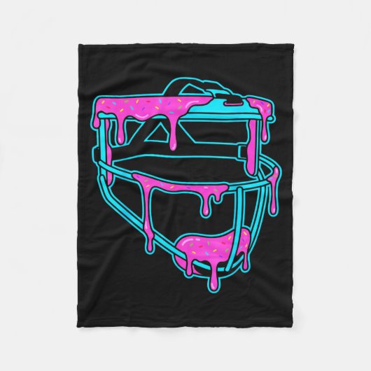 Softbal Catcher Drup Ijs Masker Strooigoed Gam Fleece Deken (Voorkant)