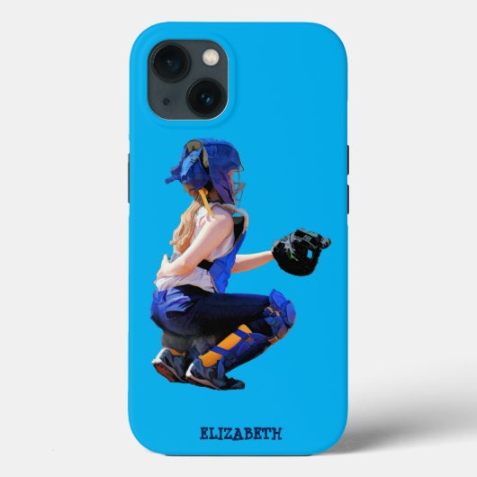Softbal Catcher En Stadion Schildering Case-Mate iPhone Case (Achterkant)