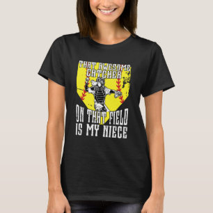 Softbal Catcher Oom Trotse Oom Van Een Softbal C T-shirt