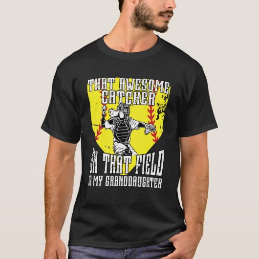 Softbal Catcher Opa Trots Softbal Catcher Gr T-shirt (Voorkant)