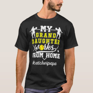 Softbal Catcher Papa Trotse Papa van Een Softbal K T-shirt