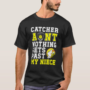 Softbal Catcher Tante Trotse Tante Van Een Softbal T-shirt
