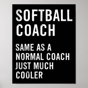 Softbal Coach Definitie Grappig Poster