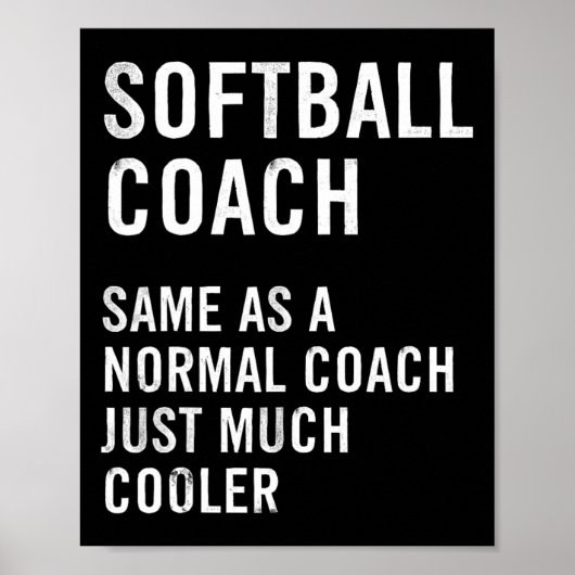 Softbal Coach Definitie Grappig Poster (Voorkant)