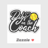 Softbal Coach Echtgenote Dibs op de Coach Sticker (Vel)