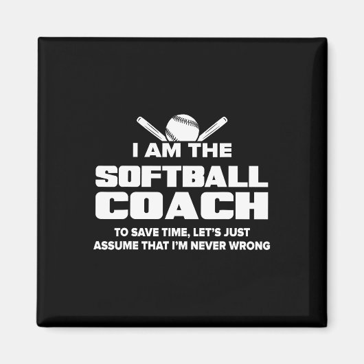 Softbal Coach Grappig Cadeau - Ume Ik heb Nooit On Magneet (Voorkant)