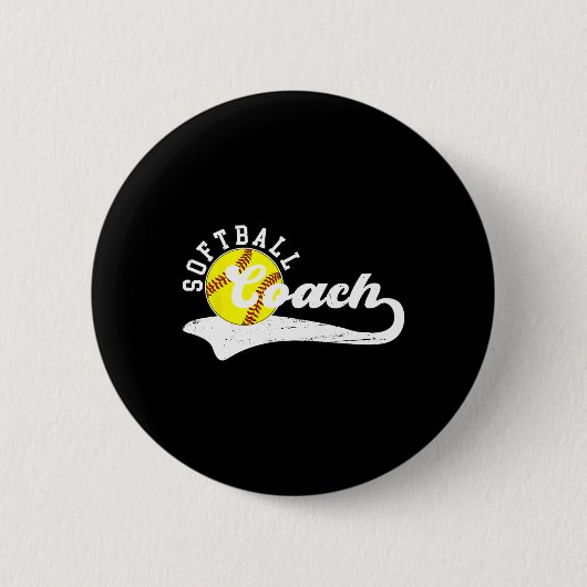 Softbal Coach Softbal Coaching Beste Softbal Coach Ronde Button 5,7 Cm (Voorkant)