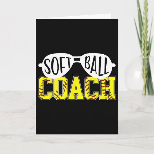 Softbal Coach Softbal Coaching Grappige Softbal Co Kaart (Voorkant)