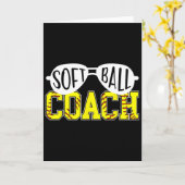 Softbal Coach Softbal Coaching Grappige Softbal Co Kaart (Gele Bloem)