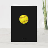 Softbal Coach Speler Naam Foto Bedankkaart (Achterkant)
