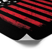 Softbal Coach Trotse Amerikaanse Vlag USA Patriot  Poster (Hoek)