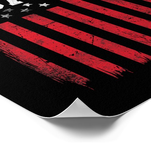 Softbal Coach Trotse Amerikaanse Vlag USA Patriot  Poster (Hoek)