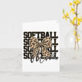 Softbal Coquette Boog Softbal Moeder Speldag Softb Kaart (Gele Bloem)