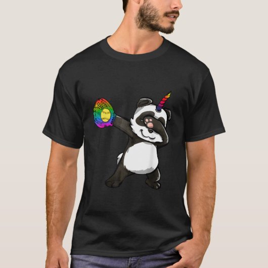 Softbal Dabbing Pandicorn Panda T-shirt (Voorkant)