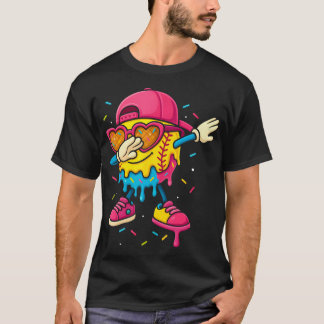 Softbal Drip Ijs Girls Dabben Met Cute T-shirt