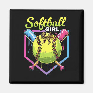 Softbal Drip Meisjes Ijs Drip Jeugd Softbal Magneet