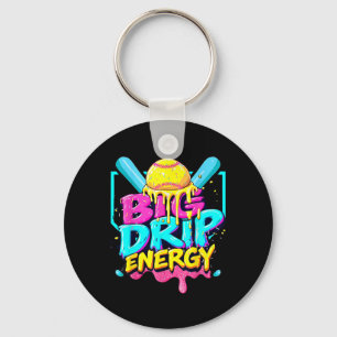 Softbal Drip voor Meisjes Ice Cream Drip Jeugd Mei Sleutelhanger