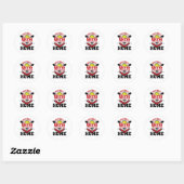 Softbal Een Meisje Hoort Thuis Ronde Sticker (Vel)