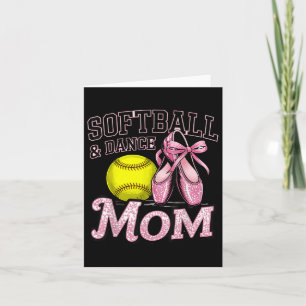 Softbal En Dans Moeder Softbal Dansende Liefhebber Kaart