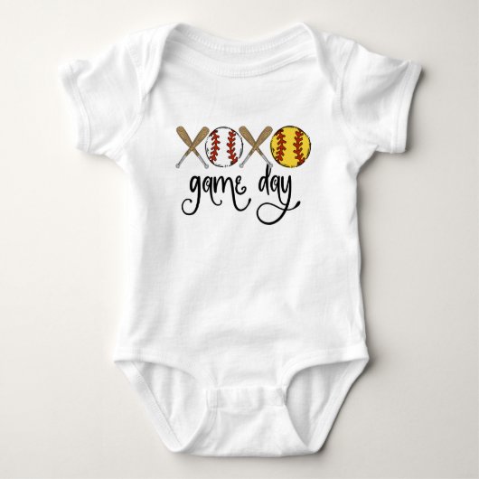 Softbal en honkbal spel dag sublimatie ontwerp romper (Voorkant)