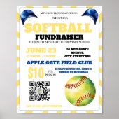 Softbal Evenement Fondsenwerving School Kerk Coach Poster (Voorkant)