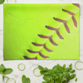 Softbal Geel Snelle Pitch 8U Keuken Schotel Handdo Theedoek (Gevouwen)