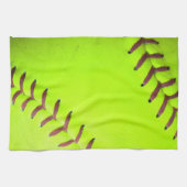 Softbal Geel Snelle Pitch 8U Keuken Schotel Handdo Theedoek (Horizontaal)