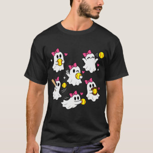 Softbal Geest Halloween Boog Kunst voor Spelers T-shirt