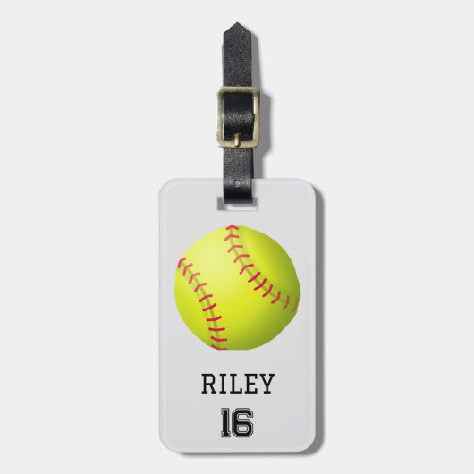 Softbal Gepersonaliseerde Custom Team Bag Label Gi Bagagelabel (Voorkant verticaal)