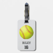 Softbal Gepersonaliseerde Custom Team Bag Label Gi Bagagelabel (Achterkant verticaal)