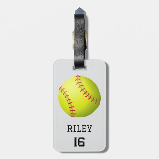 Softbal Gepersonaliseerde Custom Team Bag Label Gi Bagagelabel (Achterkant verticaal)