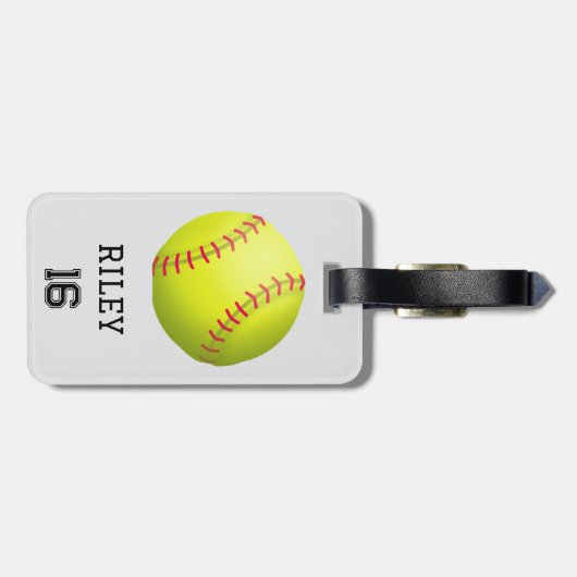 Softbal Gepersonaliseerde Custom Team Bag Label Gi Bagagelabel (Achterkant horizontaal)