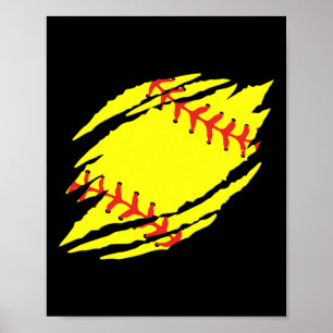 Softbal Grafiek _1 Poster