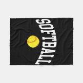 Softbal Grafisch Fleece Deken (Voorkant (Horizontaal))