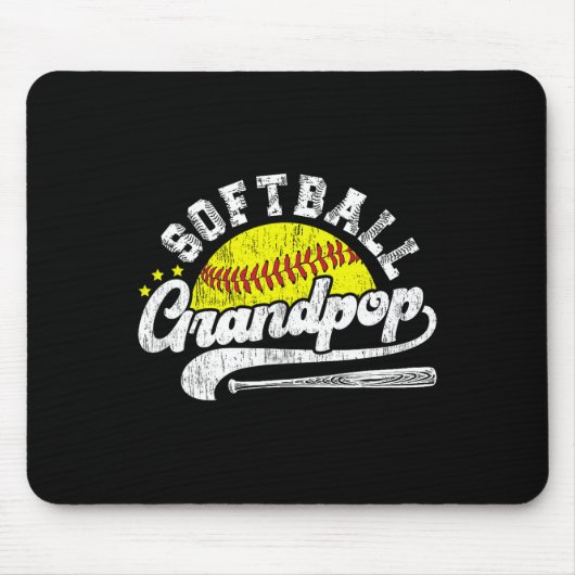 Softbal Grootvader Van Een Softbalspeler Grootvade Muismat (Voorkant)