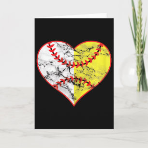 Softbal Hart Moeder Honkbal Moederdag Beste Honk Kaart