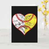 Softbal Hart Moeder Honkbal Moederdag Beste Honk Kaart (Gele Bloem)
