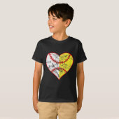 Softbal Hart Moeder Honkbal Moederdag Beste Honk T-shirt (Voorkant volledig)
