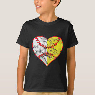 Softbal Hart Moeder Honkbal Moederdag Beste Honk T-shirt