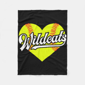 Softbal Hart Wildekatten Team T-bal Little League Fleece Deken
