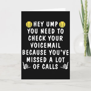 Softbal Hé Schat Je Moet Je Voicemail Controleren Kaart