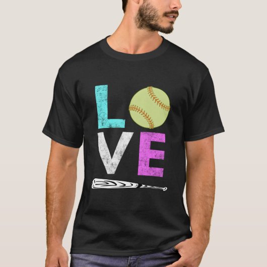 Softbal het liefst t-shirt (Voorkant)
