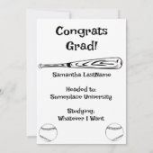 Softbal/Honkbal 3 Foto Collage Wit Aankondiging (Achterkant)