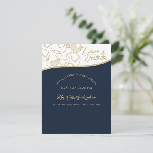 Softbal Honkbal Gouden Feest Kaart (Staand voorkant)