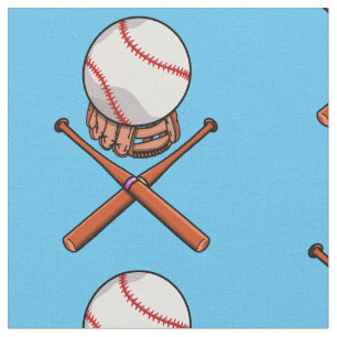 Softbal / Honkbal Jolly Roger als illustratie Stof