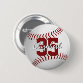 softbal honkbal meisjes jongens naam jersey nummer ronde button 5,7 cm (Voorkant /achterkant)