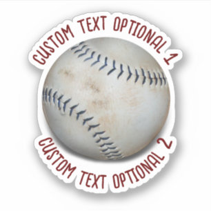 Softbal Honkbal Met Tekst Sticker