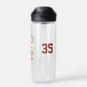 Softbal honkbal team en atleet naam waterfles (Achterkant)