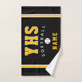 Softbal icoon, aangepaste naam & school, teamcadea handdoek (Handdoek)
