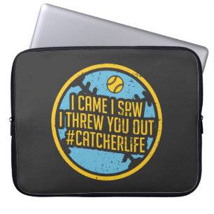 Softbal - Ik kwam, ik zag, ik gooide je uit Laptop Sleeve
